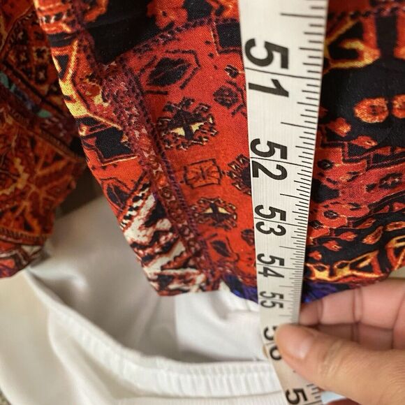 Women Bohemian Maxi Dress M Sexy Cut Out Babydoll Cottagecore Romantic Coastal - Picture 3 of 14